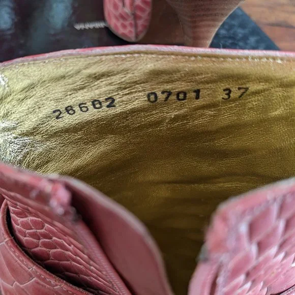 Dolce & Gabbana Rosa Croc Patent Leather Bootie - Picture 9 of 11